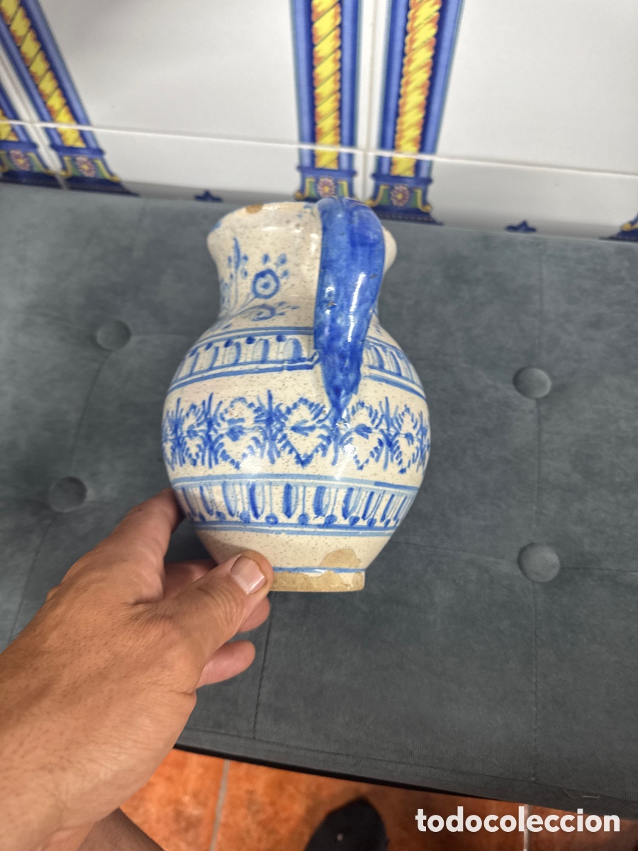 Antig&uuml;edades: Antigua, jarra de Talavera - Foto 3