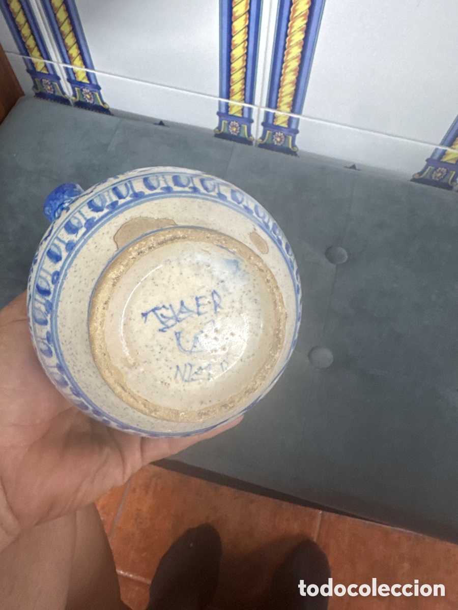 Antig&uuml;edades: Antigua, jarra de Talavera - Foto 4