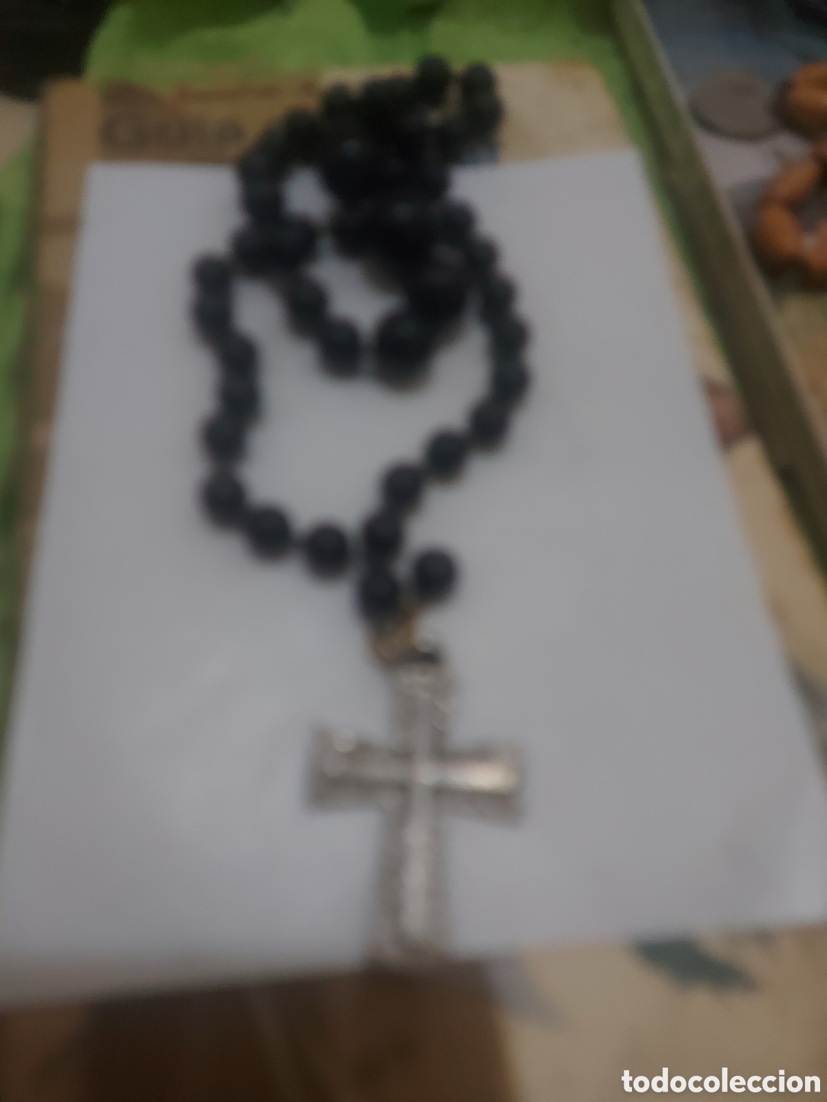 Antig&uuml;edades: collar de perlas negras - Foto 1