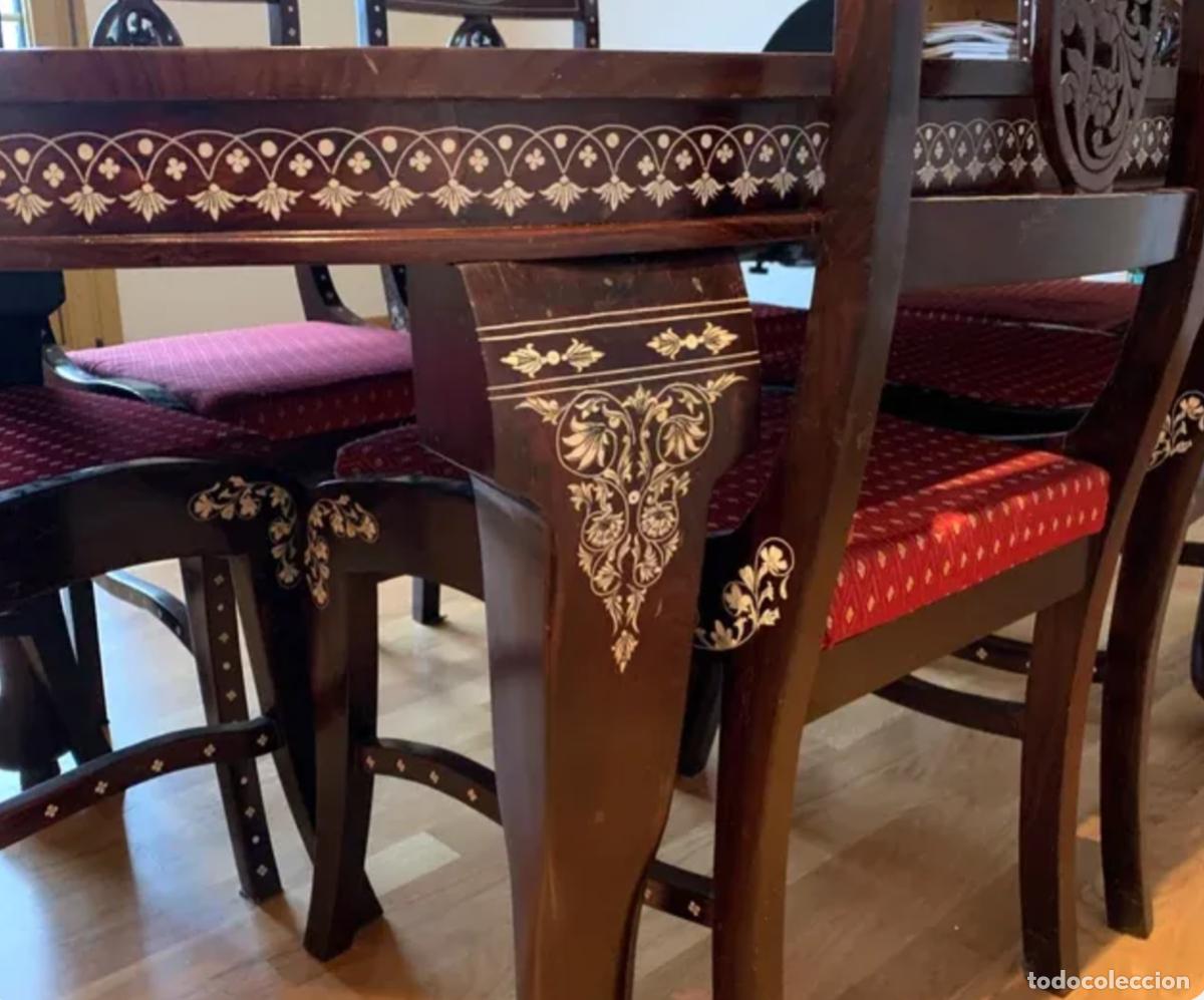 Antig&uuml;edades: Juego de mesa y Sillas de India - Foto 3