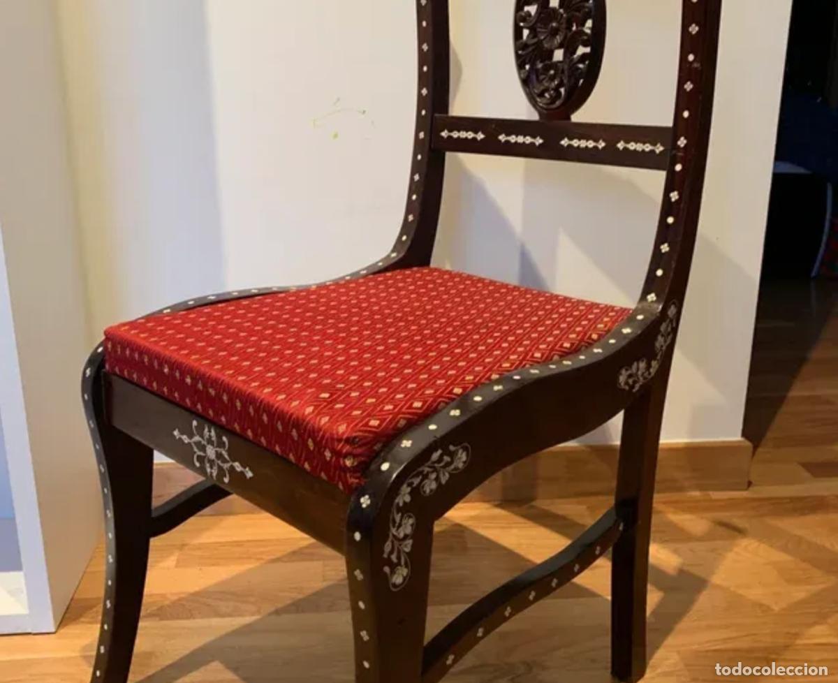 Antig&uuml;edades: Juego de mesa y Sillas de India - Foto 4