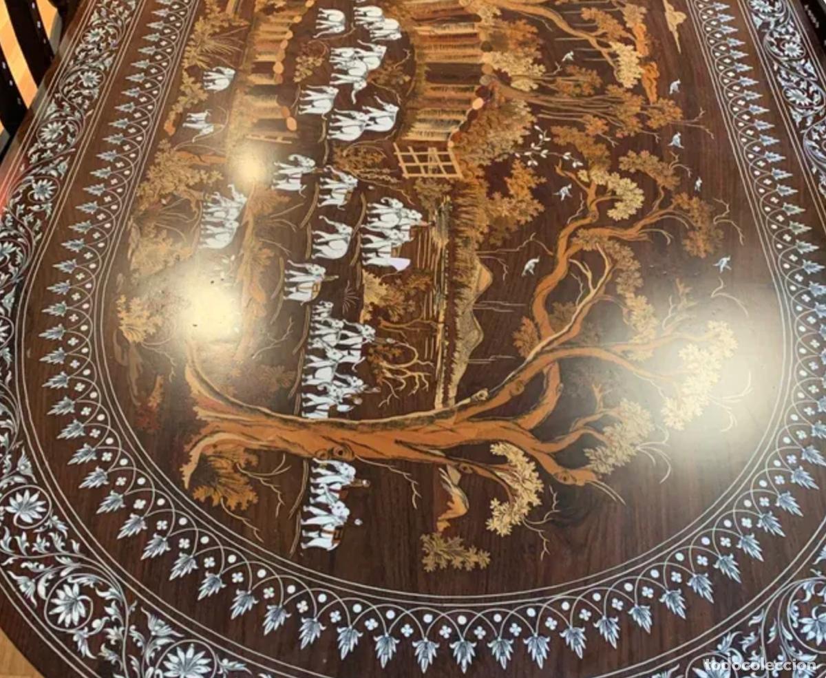 Antig&uuml;edades: Juego de mesa y Sillas de India - Foto 5