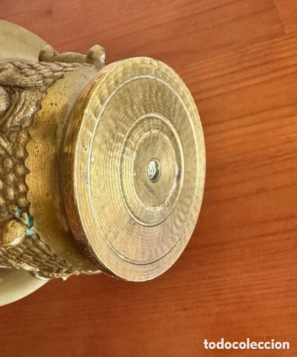 Antig&uuml;edades: Almirez antiguo de bronce - Foto 3
