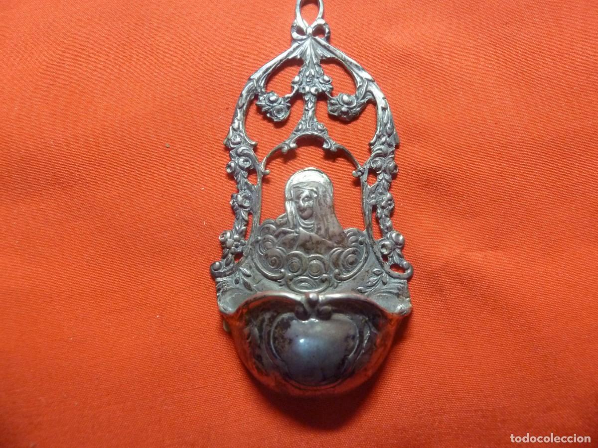 Antig&uuml;edades: BENDITERA ANTIGUA EN PLATA DE LEY 46 gr. - Foto 1