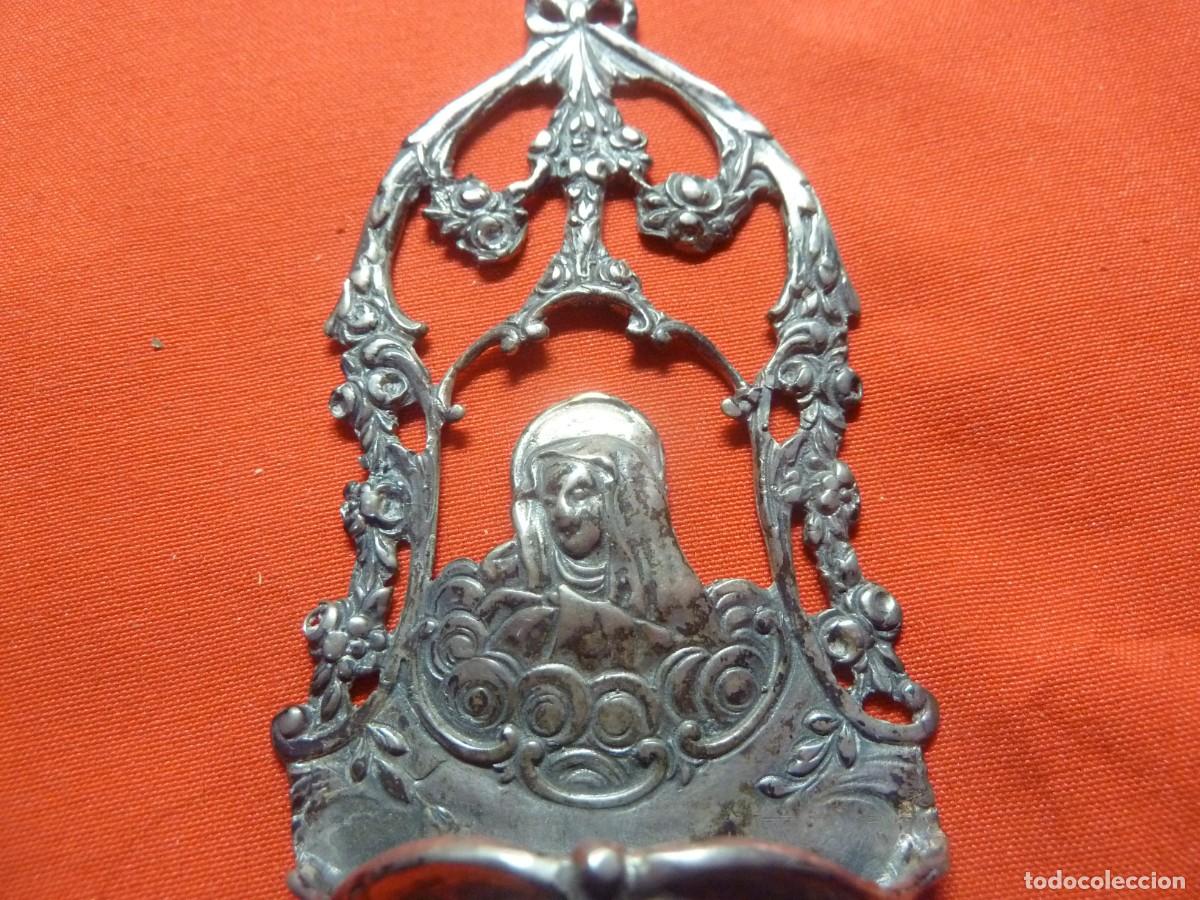 Antig&uuml;edades: BENDITERA ANTIGUA EN PLATA DE LEY 46 gr. - Foto 2