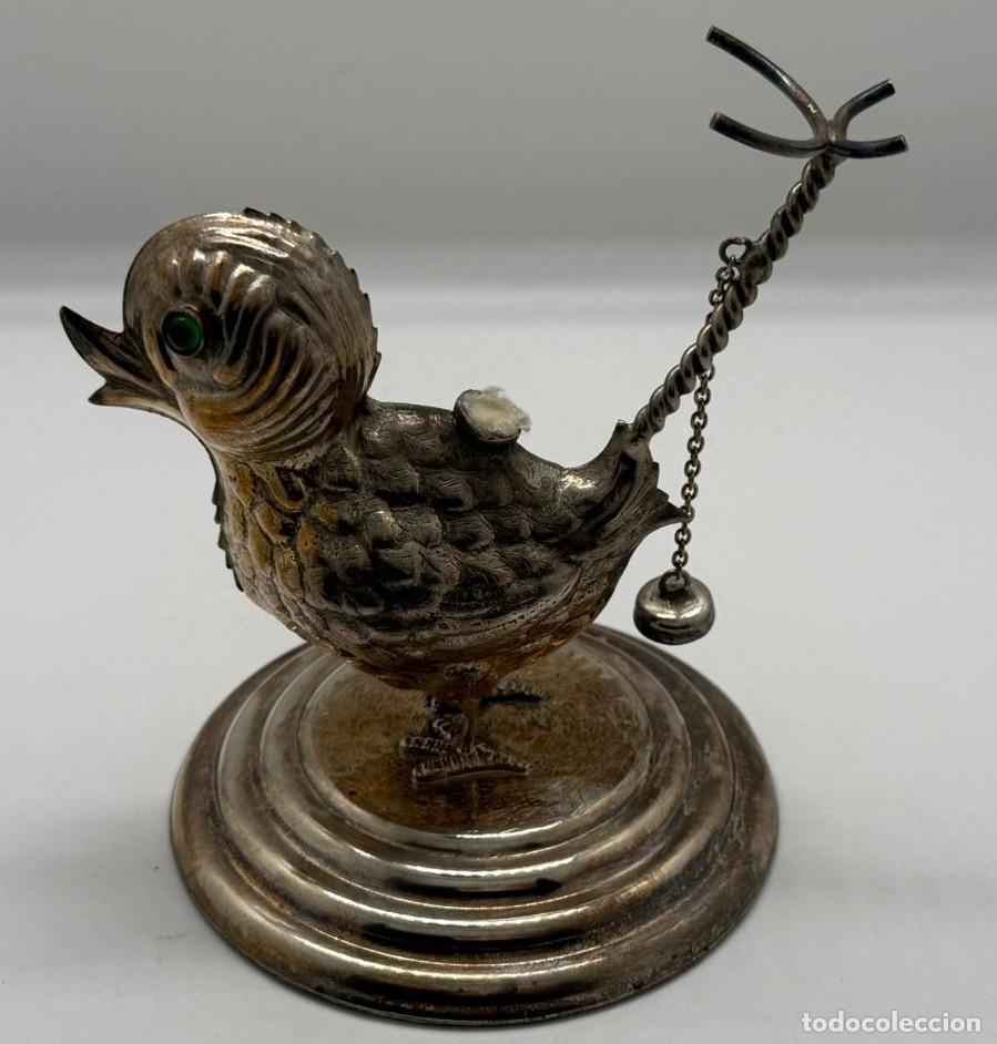 Antig&uuml;edades: Calienta copas antiguo en forma de p&aacute;jaro - Foto 1