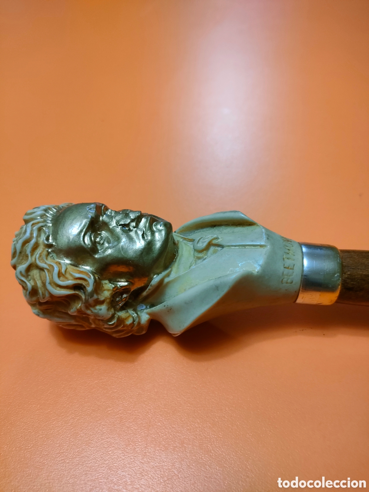 Antig&uuml;edades: Bast&oacute;n cabeza de resina Beethoven - Foto 2