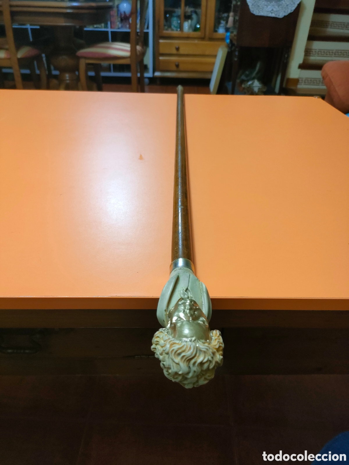 Antig&uuml;edades: Bast&oacute;n cabeza de resina Beethoven - Foto 1