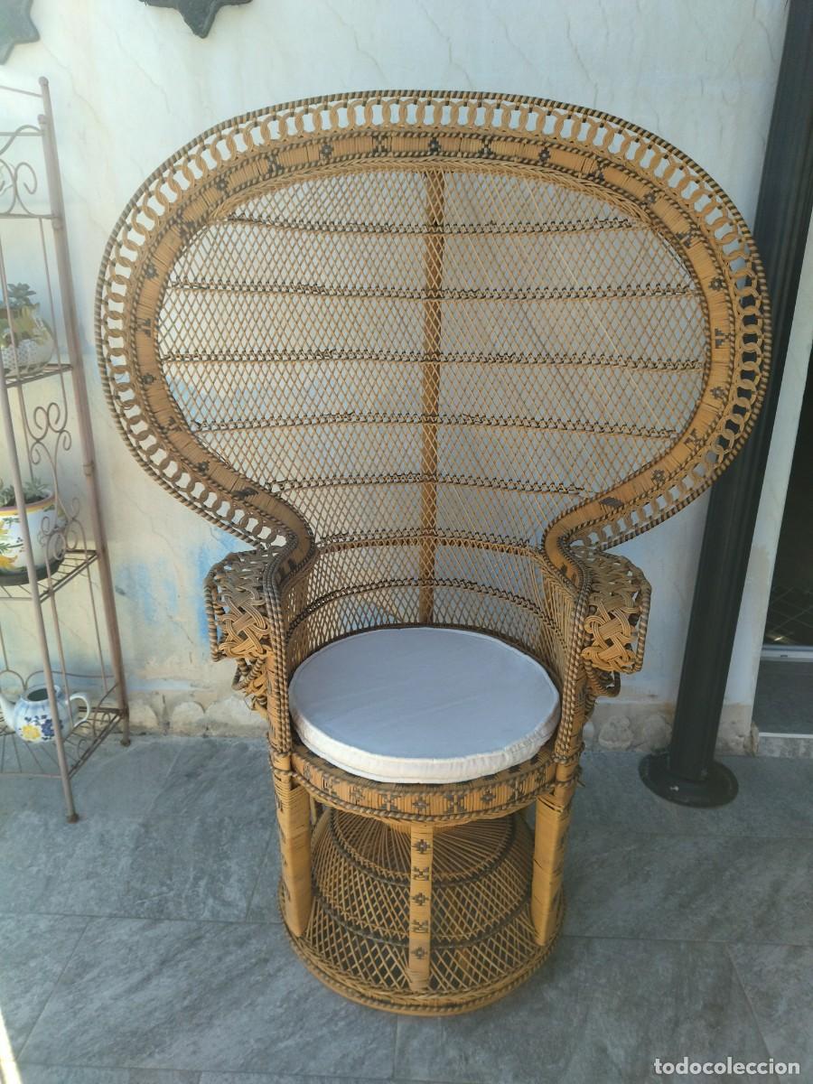 Antig&uuml;edades: Precioso sill&oacute;n de mimbre EMMANUELLE - Foto 1