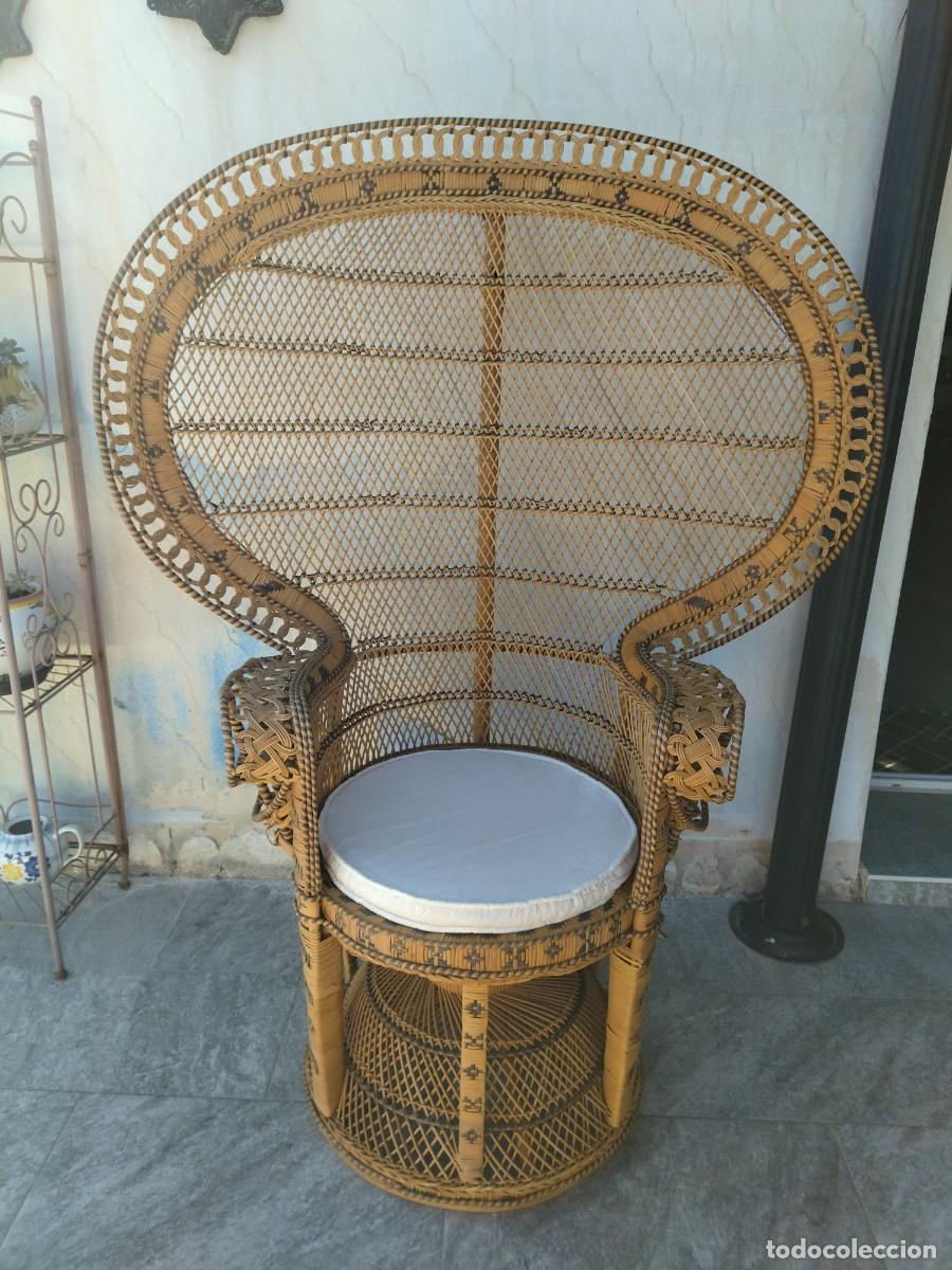 Antig&uuml;edades: Precioso sill&oacute;n de mimbre EMMANUELLE - Foto 2