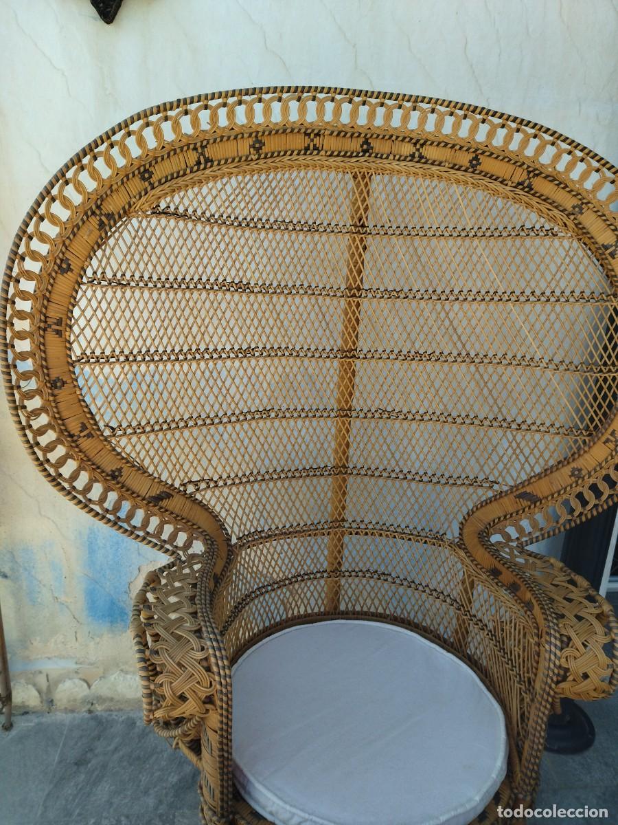 Antig&uuml;edades: Precioso sill&oacute;n de mimbre EMMANUELLE - Foto 4