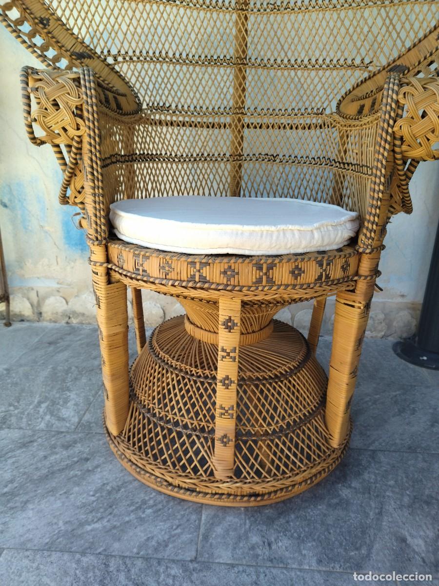 Antig&uuml;edades: Precioso sill&oacute;n de mimbre EMMANUELLE - Foto 6
