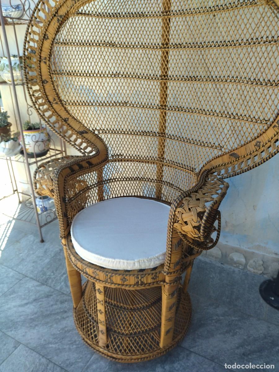 Antig&uuml;edades: Precioso sill&oacute;n de mimbre EMMANUELLE - Foto 7