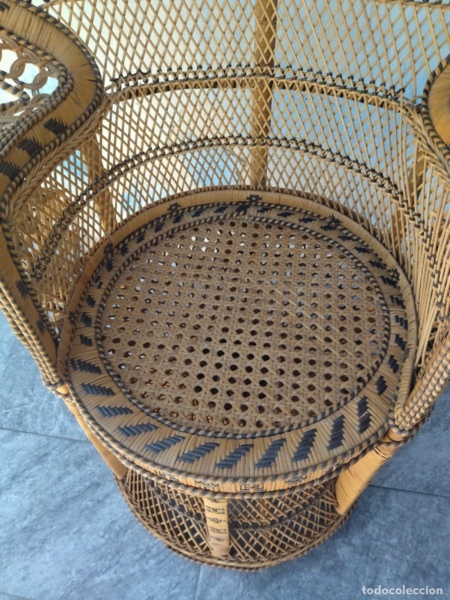 Antig&uuml;edades: Precioso sill&oacute;n de mimbre EMMANUELLE - Foto 9