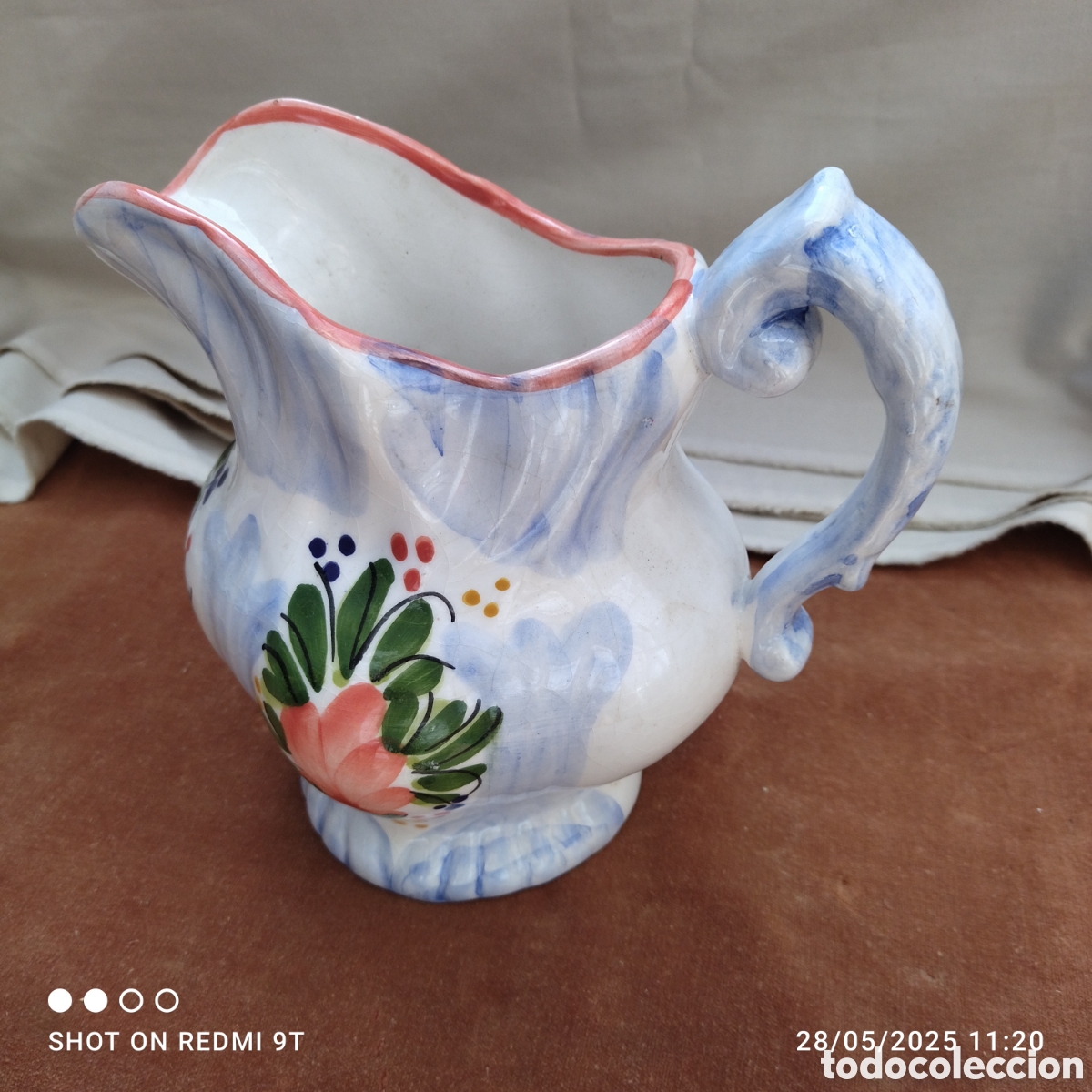 Antig&uuml;edades: Jarra panzona con flores - Foto 3