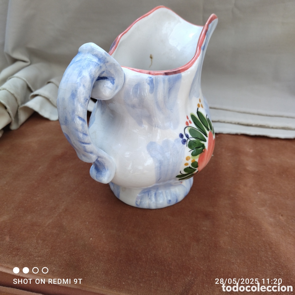Antig&uuml;edades: Jarra panzona con flores - Foto 4