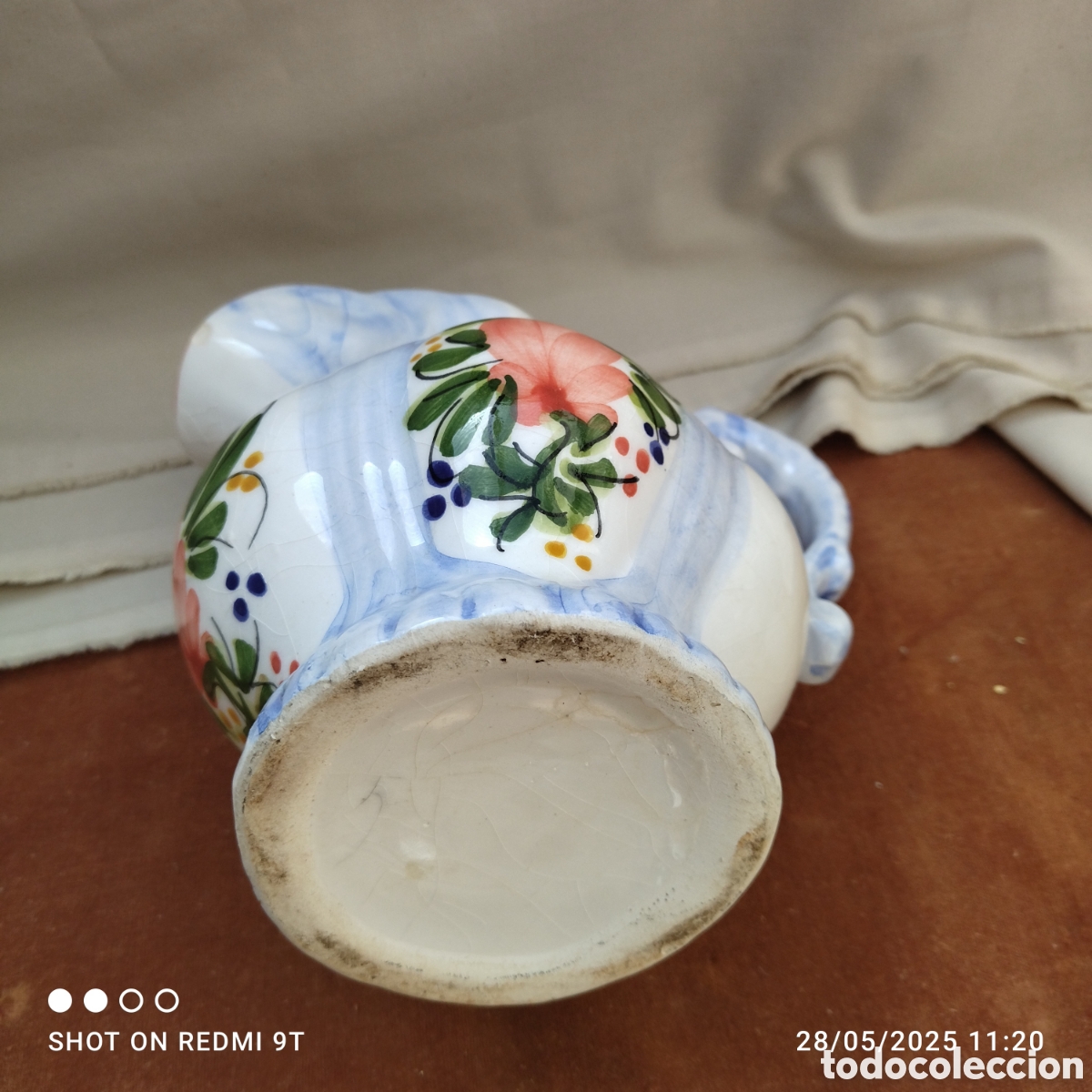 Antig&uuml;edades: Jarra panzona con flores - Foto 6