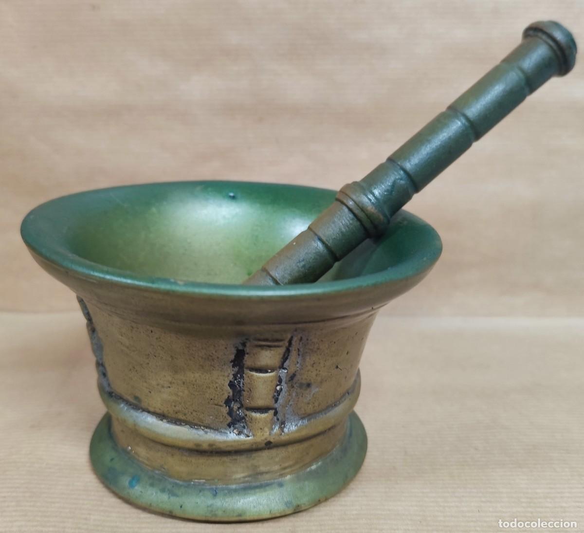 Antig&uuml;edades: ANTIGUO MORTERO DE BRONCE SIGLO XIX - Foto 1