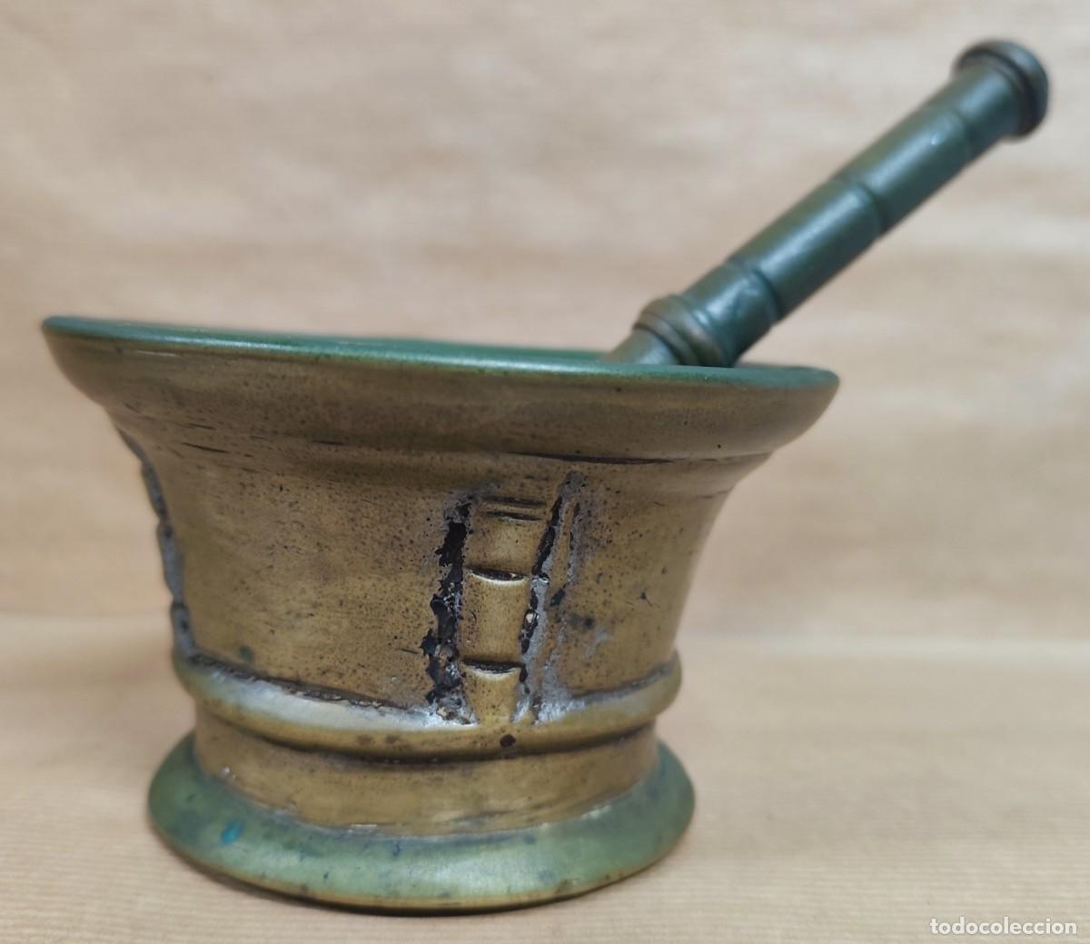 Antig&uuml;edades: ANTIGUO MORTERO DE BRONCE SIGLO XIX - Foto 2