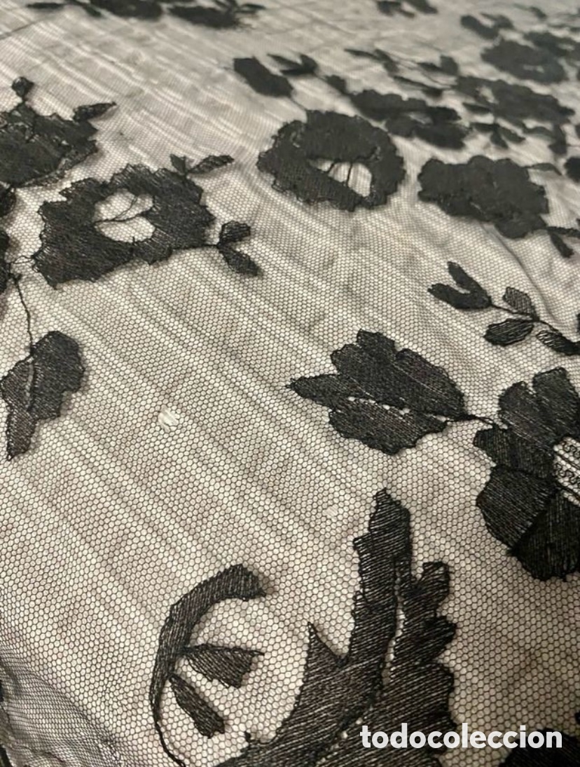 Antig&uuml;edades: Mantilla negra tradicional hecha a mano - Foto 4