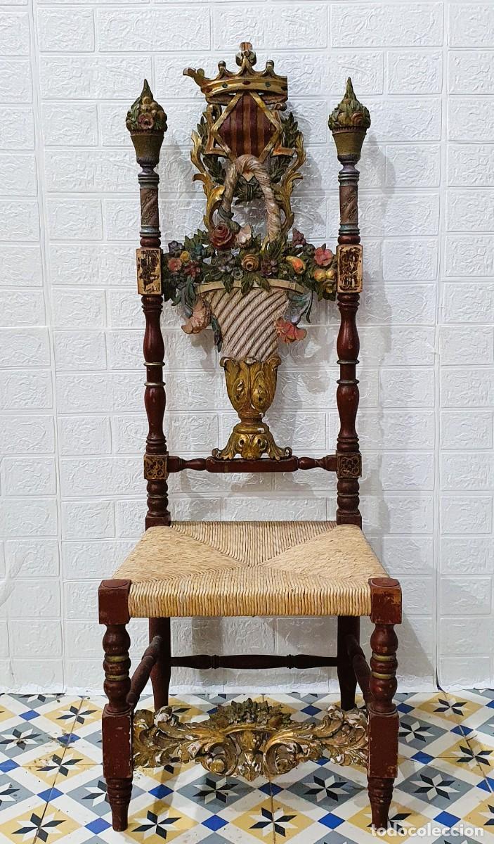 Antig&uuml;edades: Conjunto de sillas estilo Calos IV - Foto 4