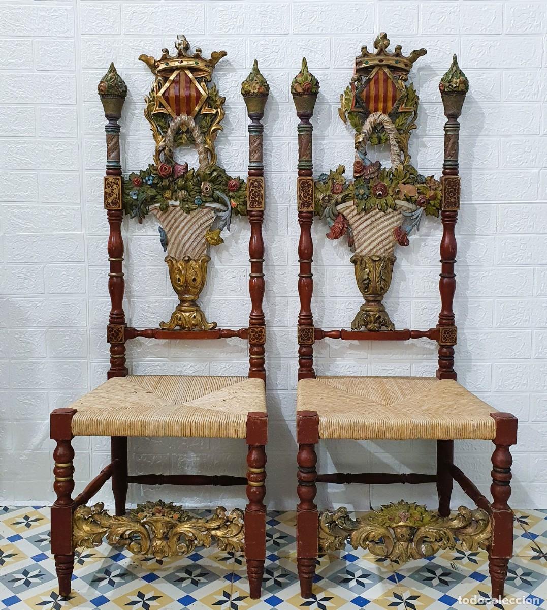 Antig&uuml;edades: Conjunto de sillas estilo Calos IV - Foto 6
