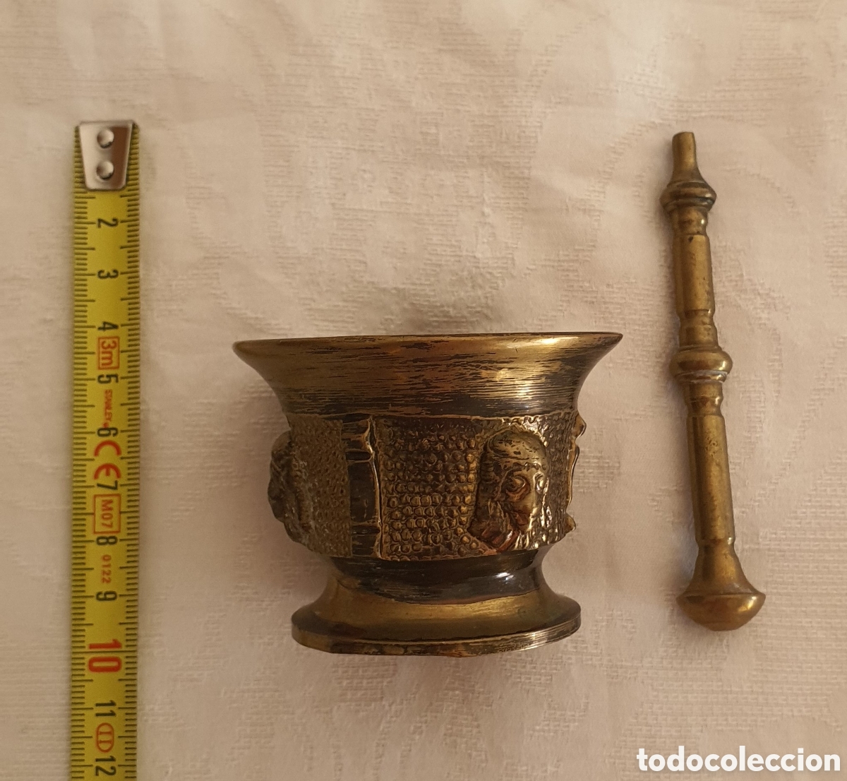 Antig&uuml;edades: Mortero almirez de peque&ntilde;o tama&ntilde;o en bronce - Foto 3