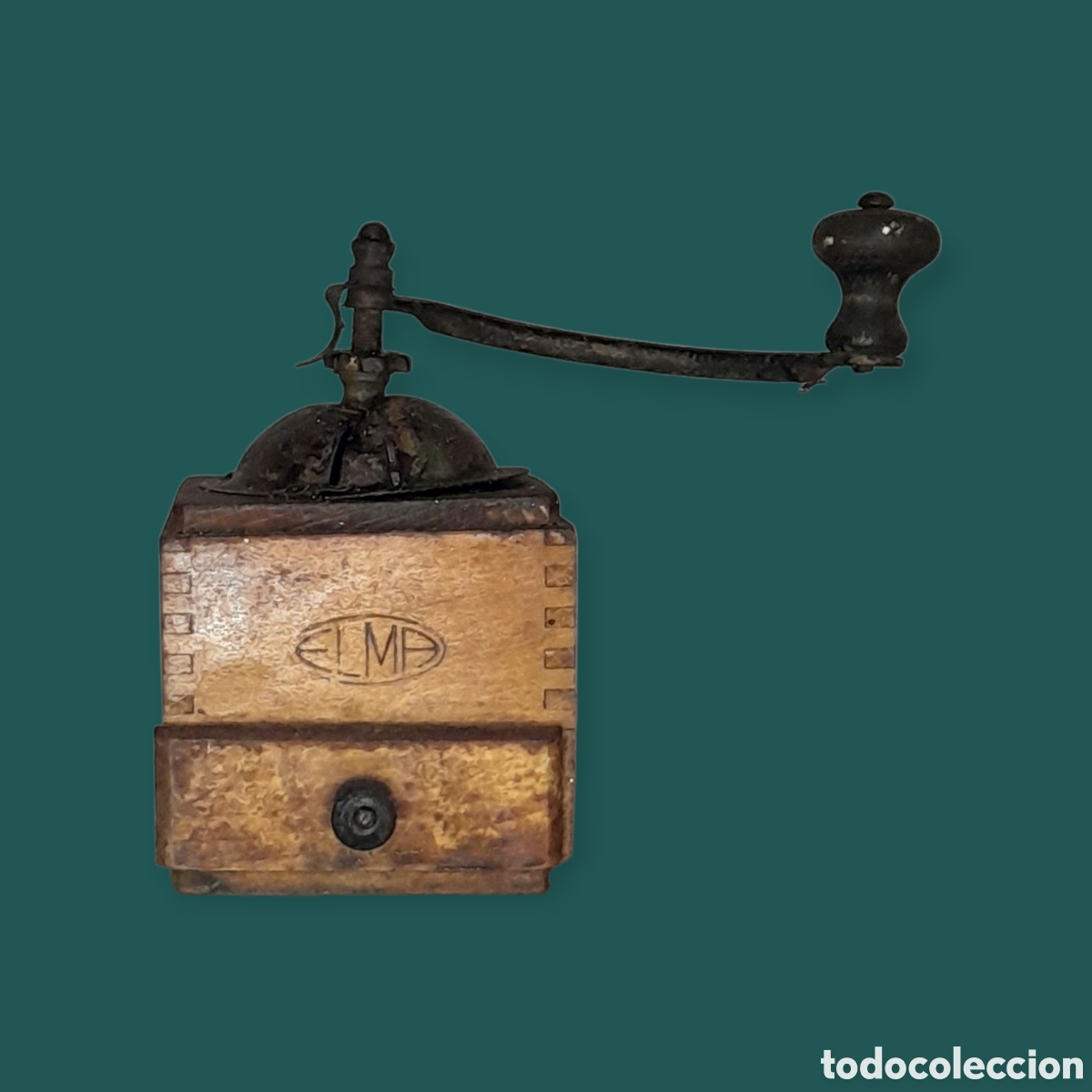 Antig&uuml;edades: Antiguo molinillo de cafe marca ELMA. - Foto 1