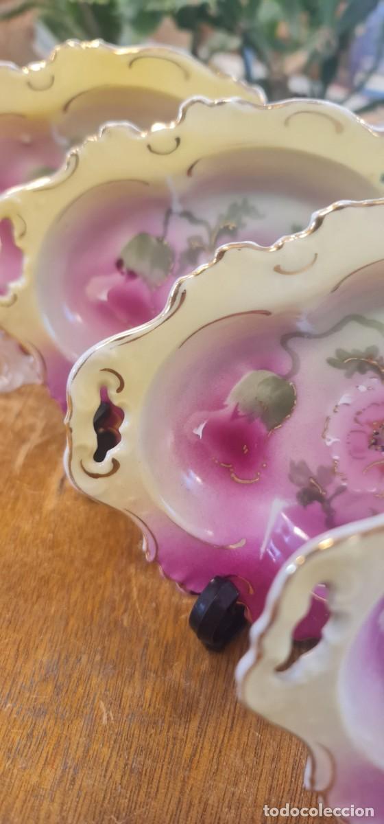 Antig&uuml;edades: 4 Cuencos para salsas de Royal Saxe - Foto 9