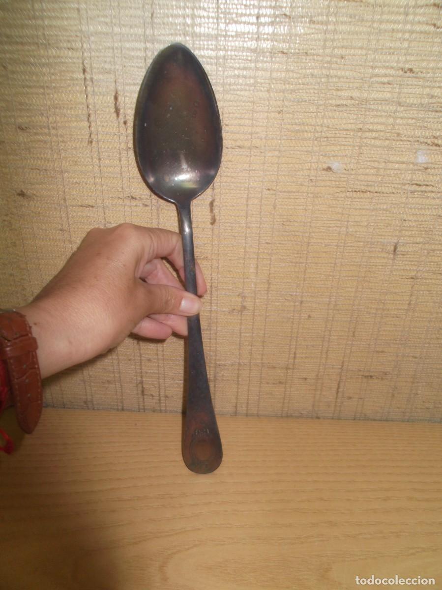 Antig&uuml;edades: Antigua cuchara plateada. - Foto 2