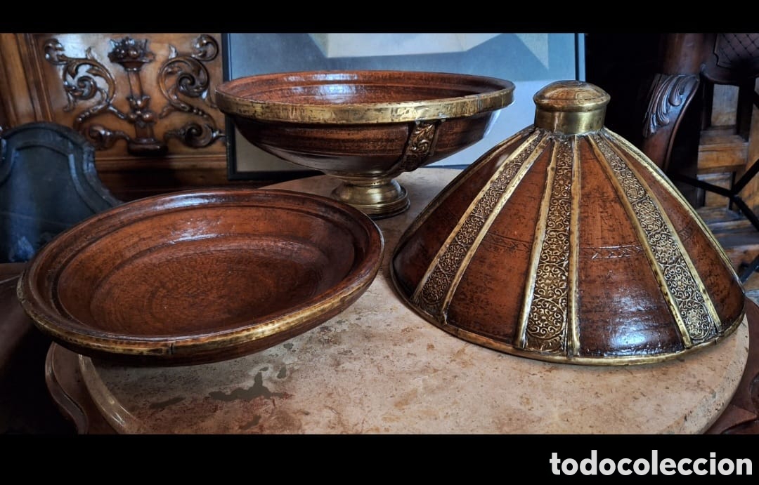 Antig&uuml;edades: Gran Taj&iacute;n de barro y metal - Foto 5