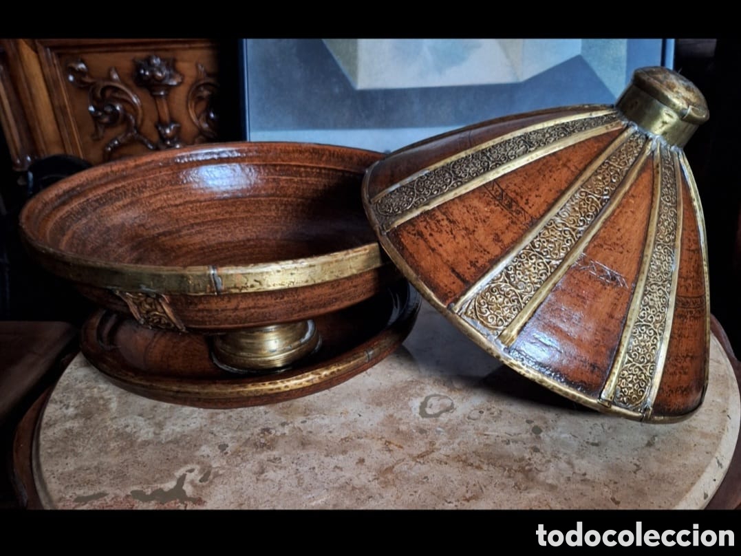Antig&uuml;edades: Gran Taj&iacute;n de barro y metal - Foto 6