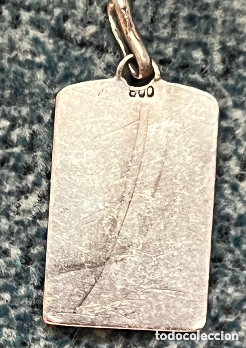 Antig&uuml;edades: Colgante Jes&uacute;s Cristo (plata 800) Medalla rectangular - Foto 3