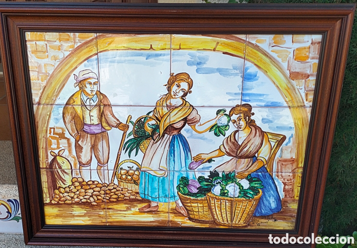 Antig&uuml;edades: CUADRO - PANEL DE CERAMICA VALENCIANA - FALLERAS - - Foto 1