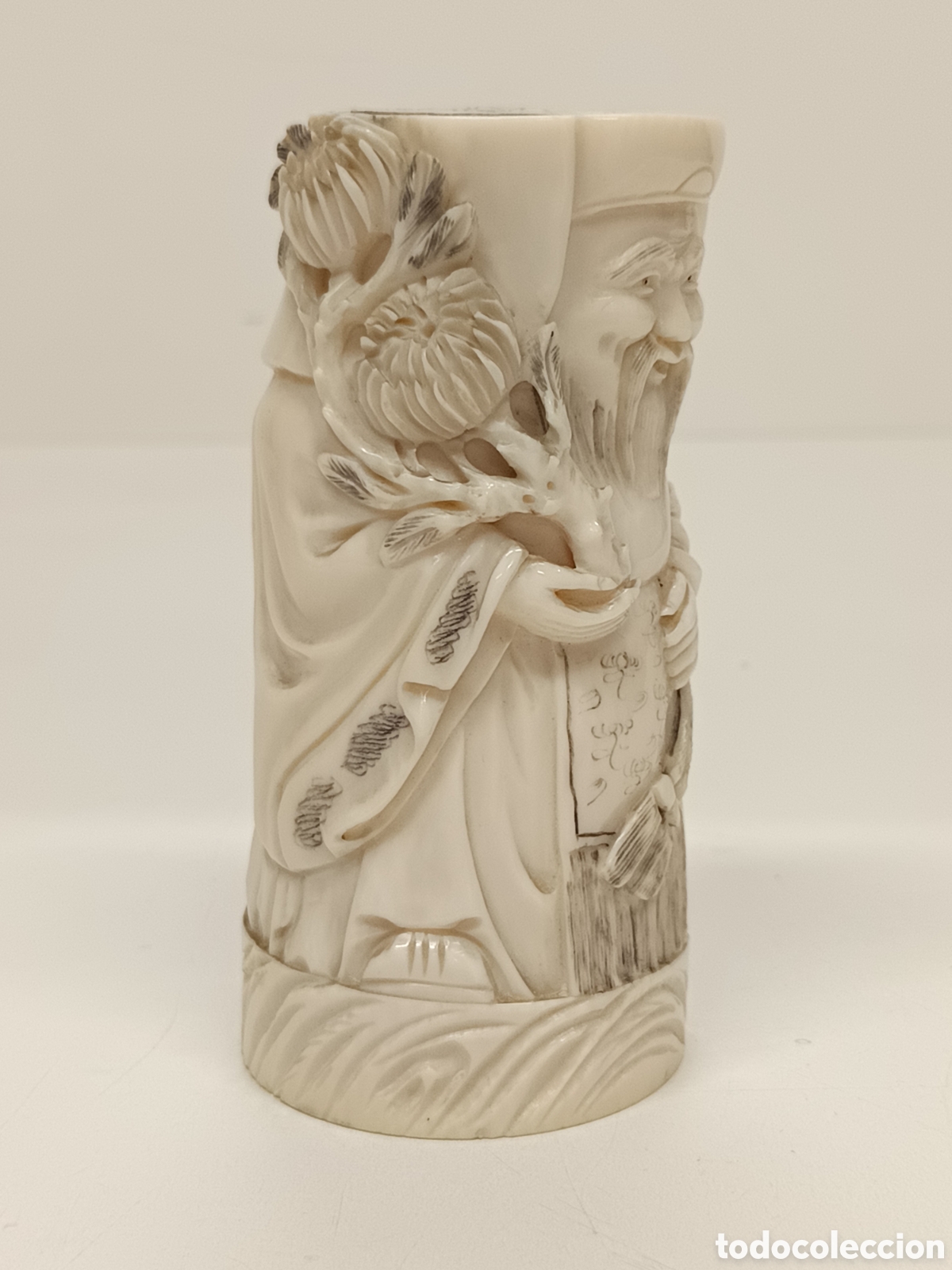 Antig&uuml;edades: Figura de Marfil Okimono Netsuke - Foto 2