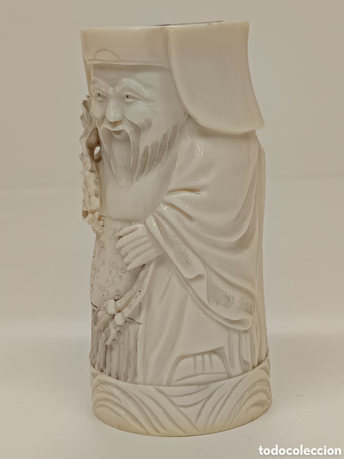 Antig&uuml;edades: Figura de Marfil Okimono Netsuke - Foto 3