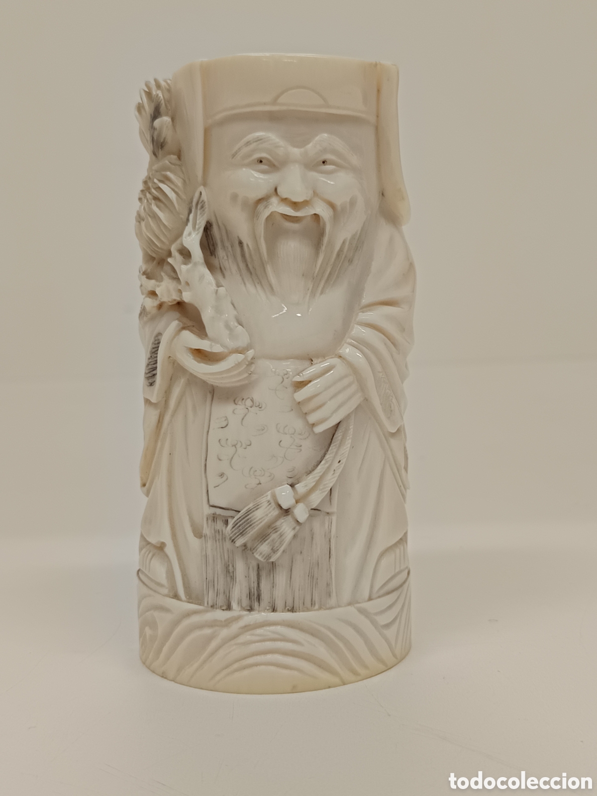 Antig&uuml;edades: Figura de Marfil Okimono Netsuke - Foto 1
