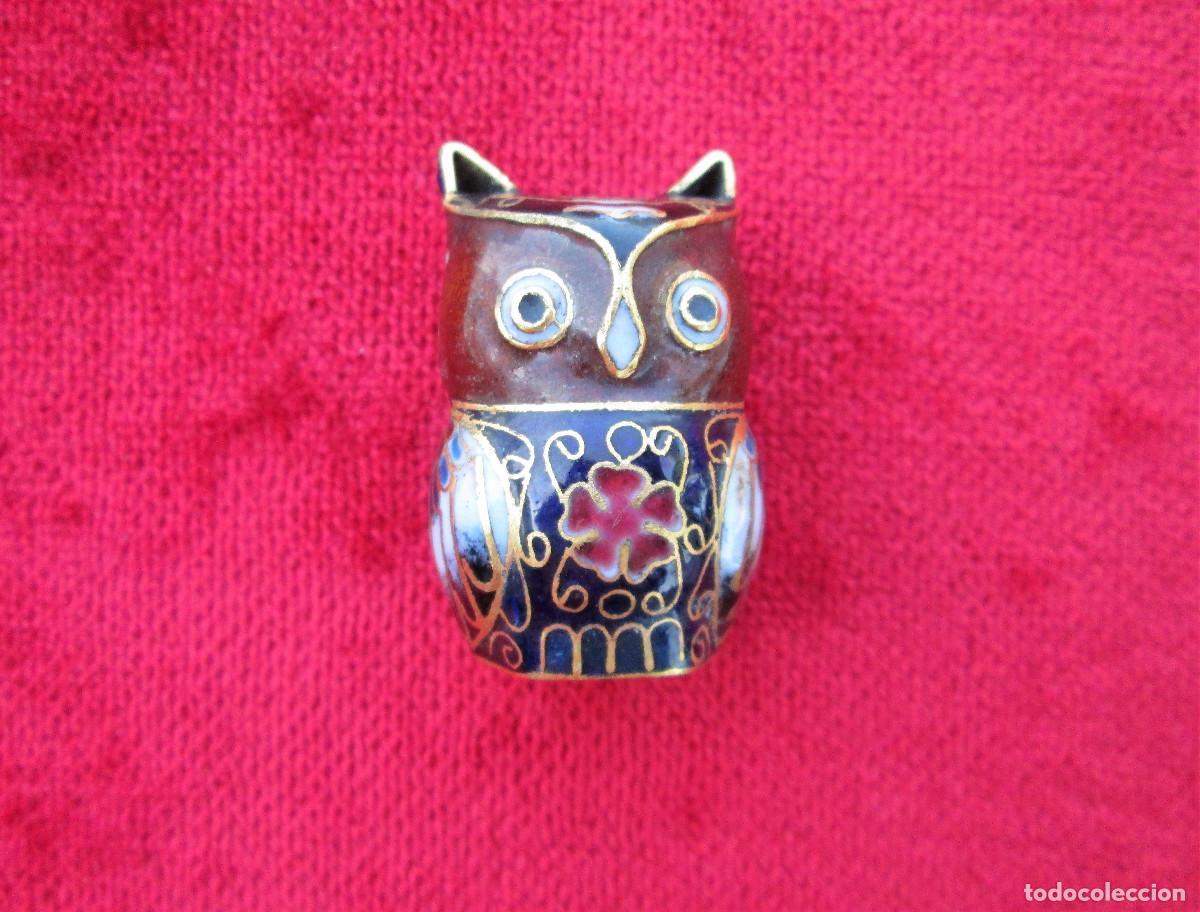Antig&uuml;edades: ANTIGUO BUHO DE CLOISONNE - Foto 2