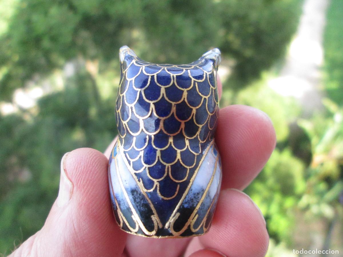 Antig&uuml;edades: ANTIGUO BUHO DE CLOISONNE - Foto 3