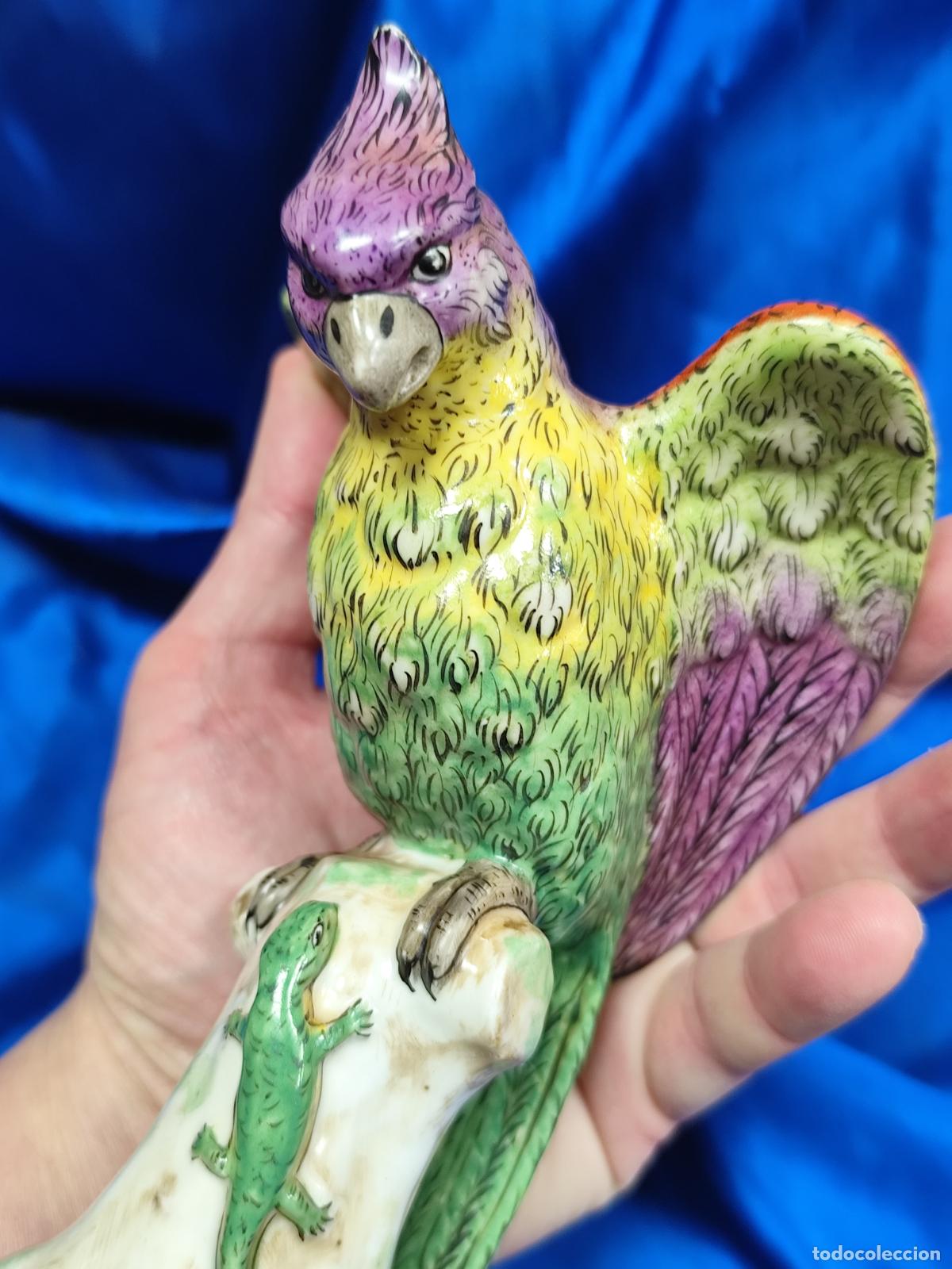 Antig&uuml;edades: ESPECTACULAR LORO EN PORCELANA - Foto 5