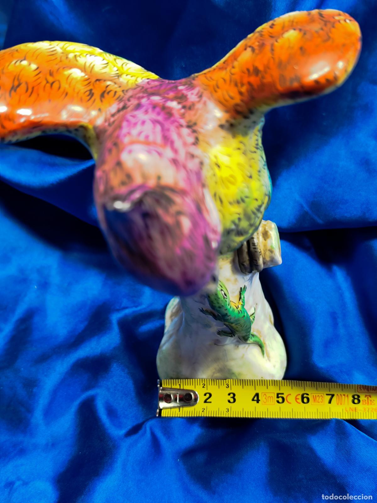 Antig&uuml;edades: ESPECTACULAR LORO EN PORCELANA - Foto 9