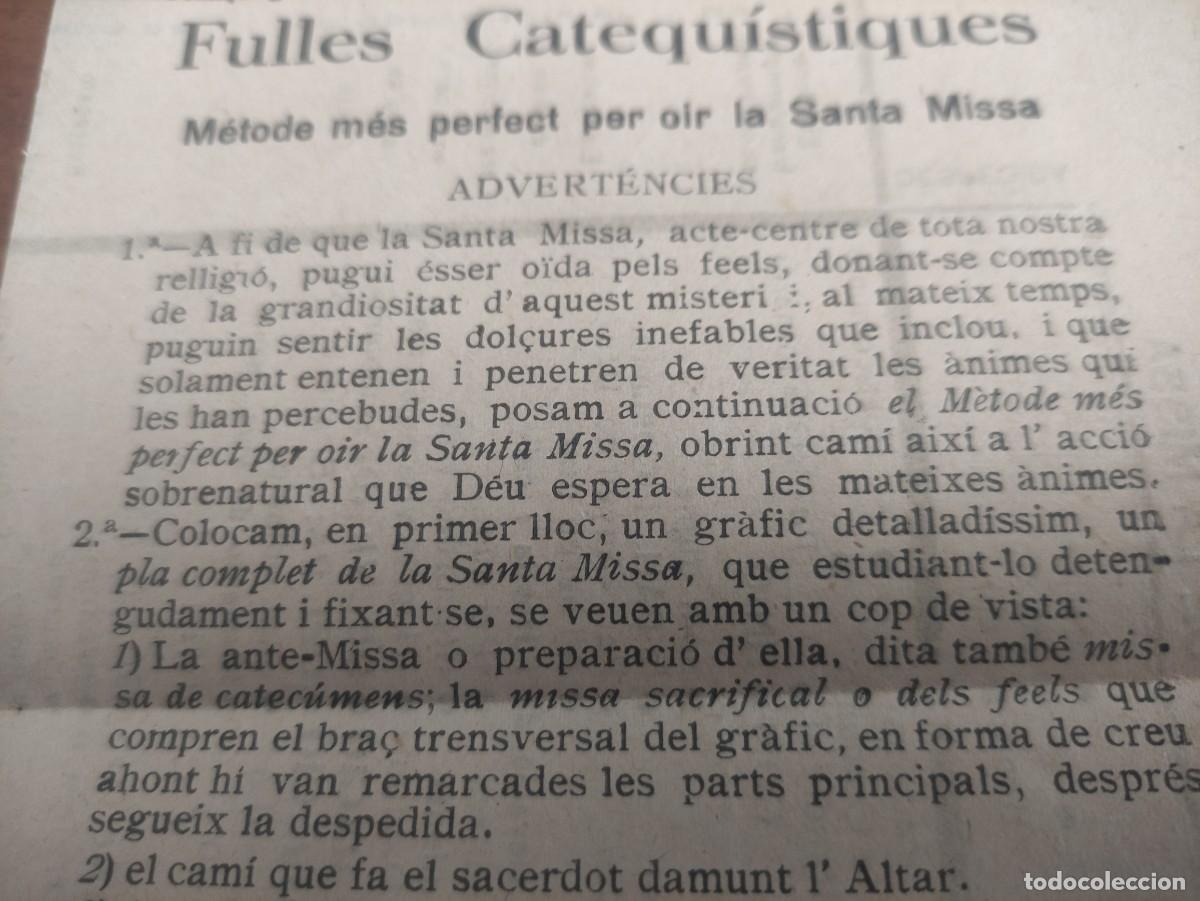 Antig&uuml;edades: Fulles catequ&iacute;stiques. Catalan-mallorquin. - Foto 2