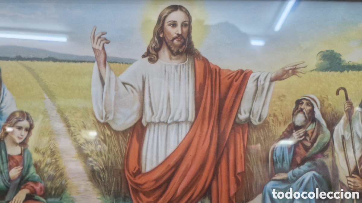 Antig&uuml;edades: Cuadro ,lamina religiosa antigua - Foto 3