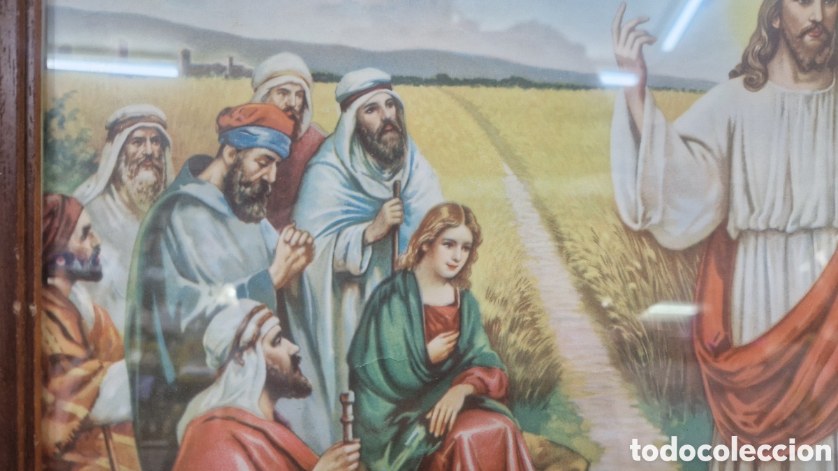 Antig&uuml;edades: Cuadro ,lamina religiosa antigua - Foto 4