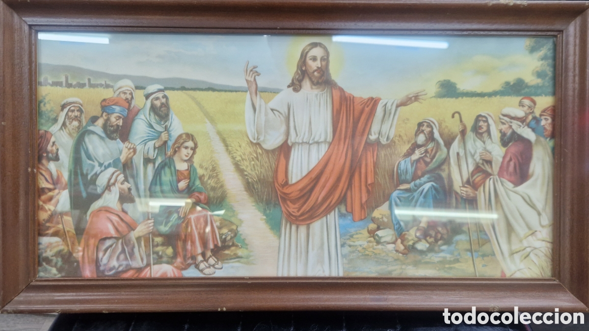 Antig&uuml;edades: Cuadro ,lamina religiosa antigua - Foto 1