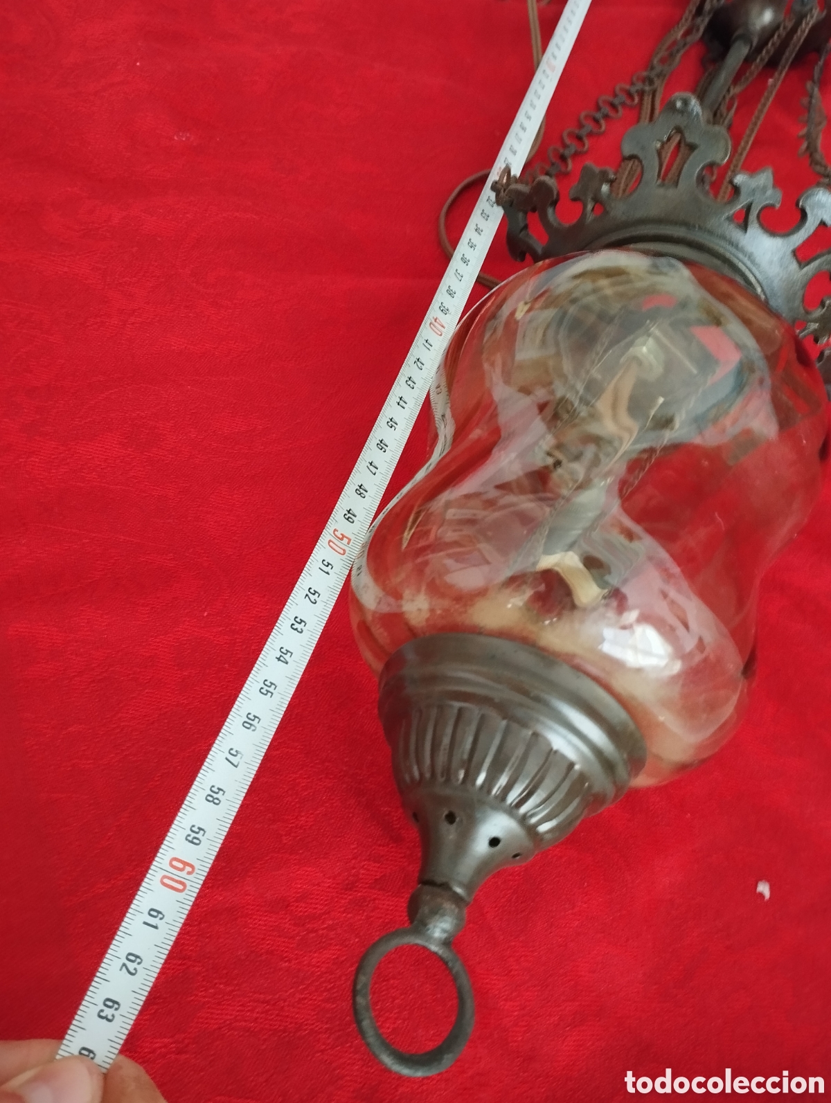 Antig&uuml;edades: Antigua L&aacute;mpara c.Juego Polea. - Foto 10