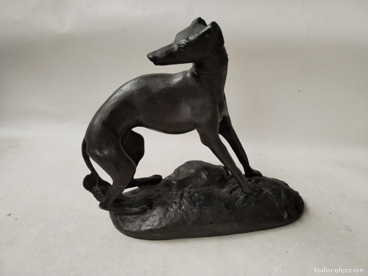 Antig&uuml;edades: figura perro galgo vintage - Foto 1