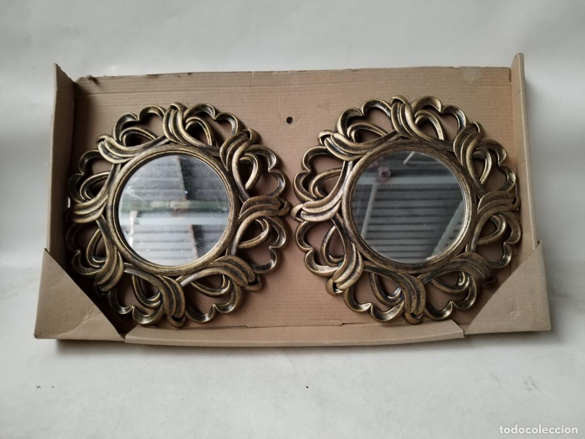 Antig&uuml;edades: 2 espejos peque&ntilde;os vintage - Foto 2