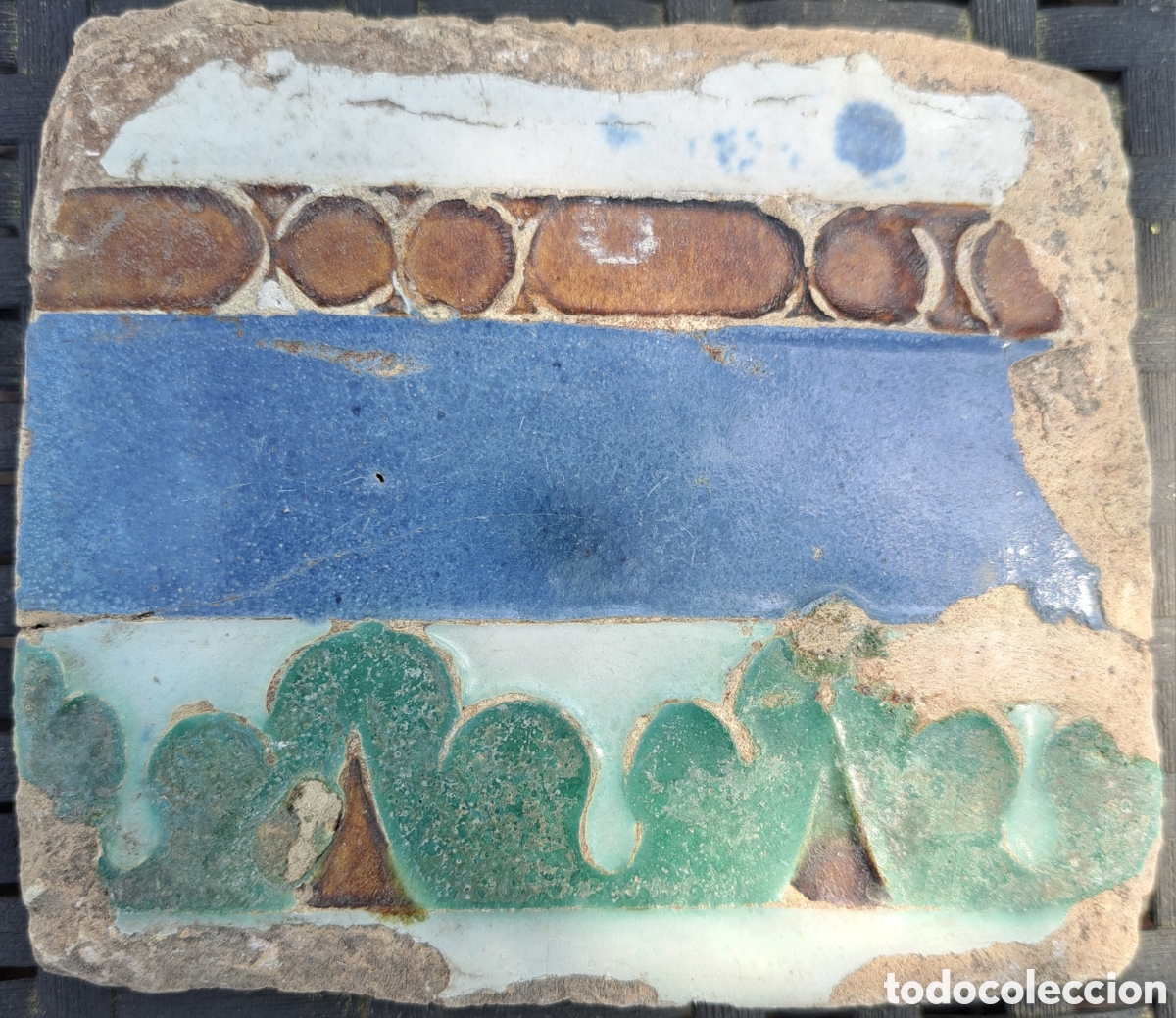 Antig&uuml;edades: Azulejo s. XVI. Toledo. - Foto 1