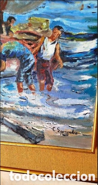 Antig&uuml;edades: Cuadro Mar&iacute;timo C. Sampedro 1968 - Foto 2